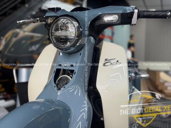 Dịch vụ dán phim bảo vệ PPF TPU 7.5mil cho xe Honda Super Cub tại Bình Dương